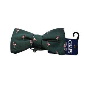 Chaps New With Tags Bow Tie Alice Flamingo Print Green Christmas